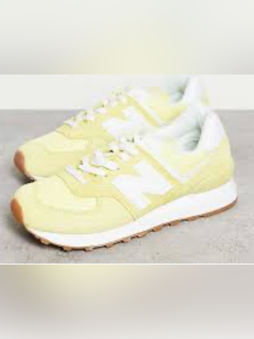 New Balance 574 Fall Suede Sneakers in Lemon Haze Sz 9.5 Grunge Indie Sleaze
